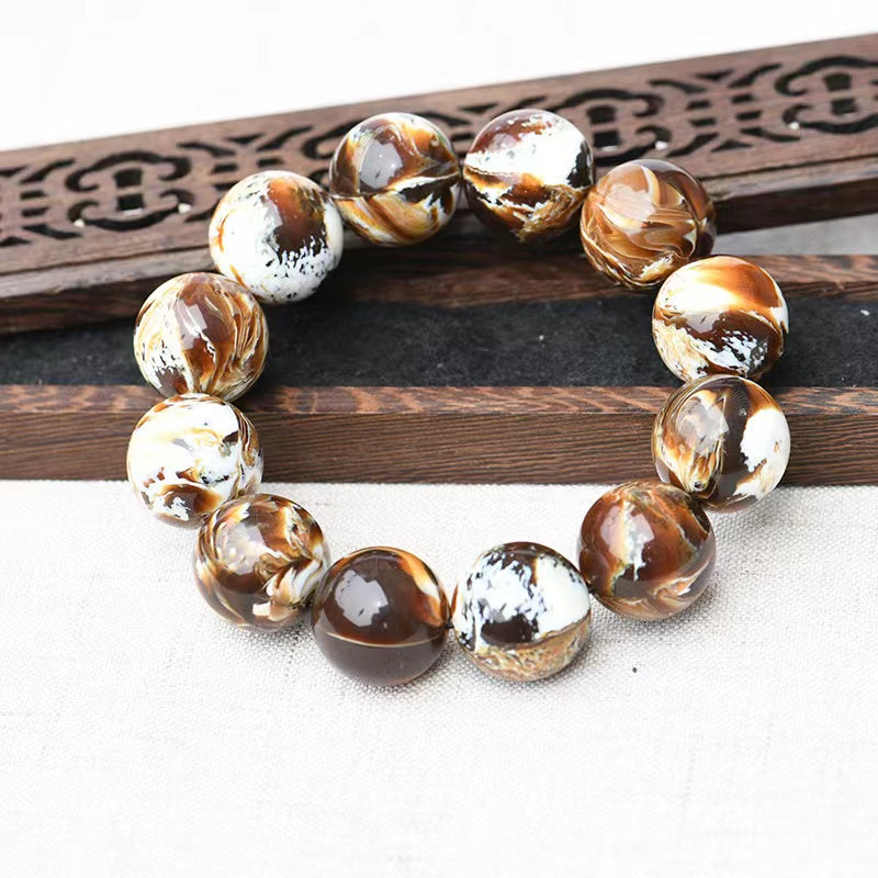 Unique Amber and Beewax Bracelet - Organic Jewelry for a Natural Bohemian Look,Nice gift for Women