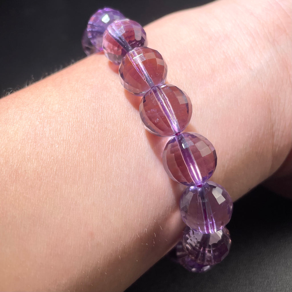 Neon pearl amethyst bracelet