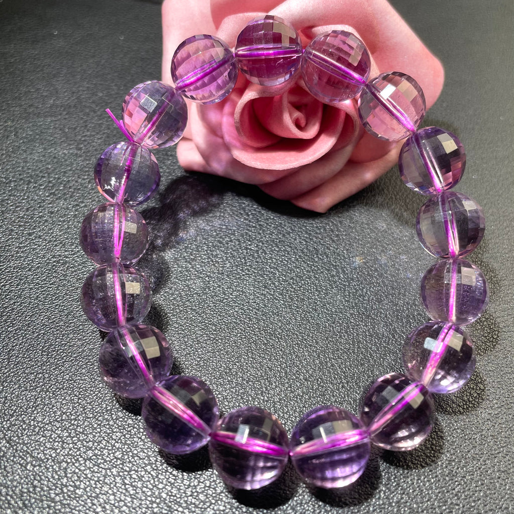 Neon pearl amethyst bracelet