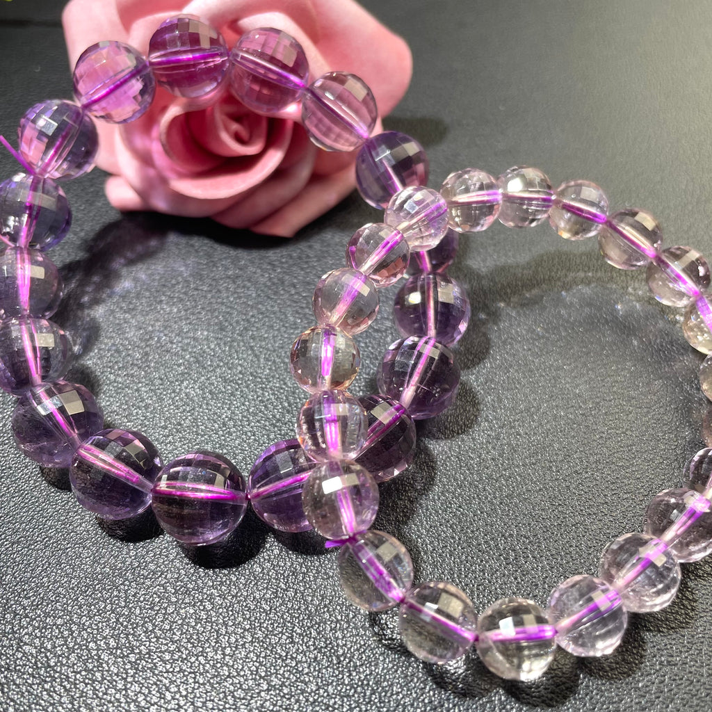 Neon pearl amethyst bracelet