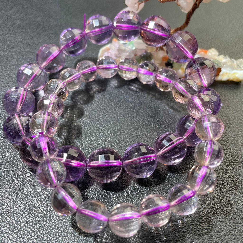 Neon pearl amethyst bracelet