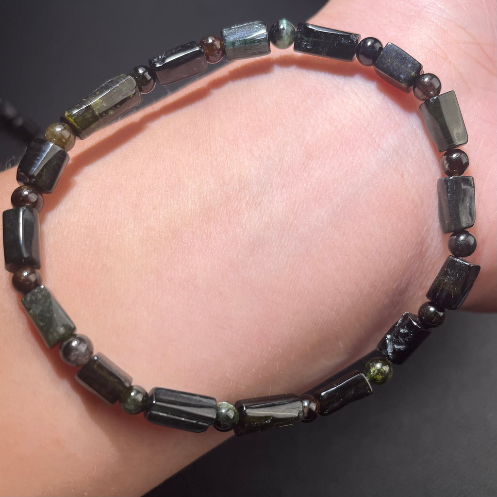 Natural Stone Black Beauty Tourmaline Adjustable Black String Bracelet Men's and Women's Gifts