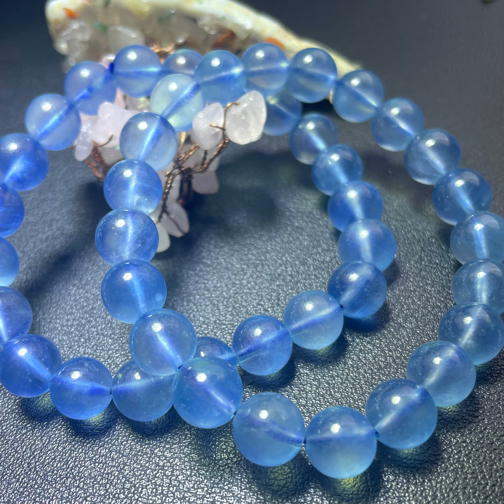 Natural Aquamarine 9mm Bracelet