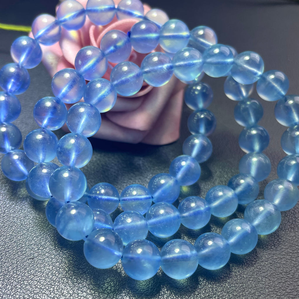 Natural Aquamarine 9mm Bracelet