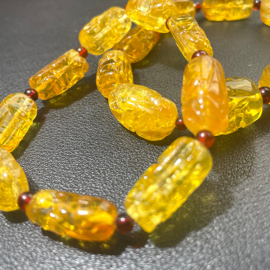 Natural amber Pixiu bracelet