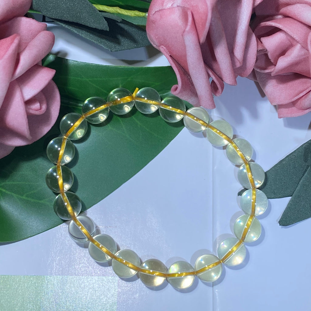 Lemon Citrine Natural Stretch Bracelet 9-10mm  Round Beads Chakras Jewelry Women Men Girl Birthday Gift